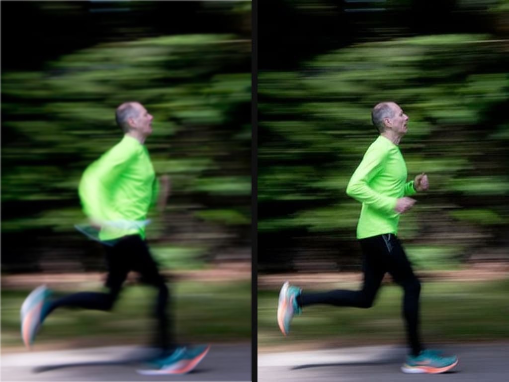 Unblur face photo and fix blurry portrait example